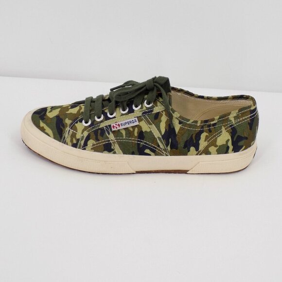 Superga 2750 Cotu Classic Trainer Sneaker Size 9.5 Camouflage Satin Finish - Picture 6 of 11